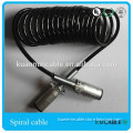 Trailer coiled power cable low voltage power cable